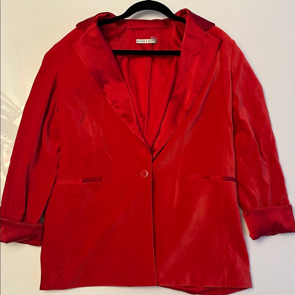 Alice + Olivia Vibrant Red Fabric